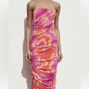 ZARA Print Dress with Tulle- SOLD OUT